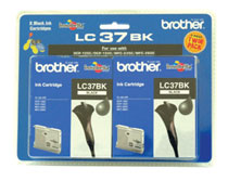 Brother LC37BK2PK Black Cart For Brother 2Pack